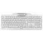 CHERRY Smart Board 1150 KB RSFlat Kabelgebundene Mechanische Tastatur mit MSR, USB, Vollformat, Weiß (QWERTZ)