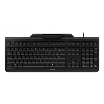 CHERRY SMART BOARD 1150 Kabelgebundene Tastatur mit integriertem Smartcard-Leser, USB, QWERTY, Schwarz JK-A1150EU-2