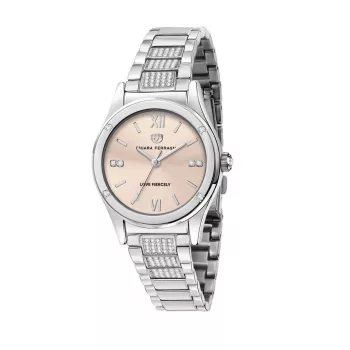 Chiara Ferragni Damen-Quarzuhr R1953102508 32 mm Silber Edelstahl-Mesh