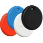 Chipolo POP – Bluetooth Tracker mit austauschbarer Batterie für iOS & Android, 4er-Pack - Schwarz, Weiß, Rot, Blau