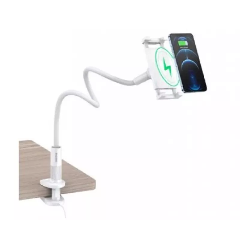 Choetech 2-in-1 Flexible Phone Holder mit Wireless Charger 10W Weiß
