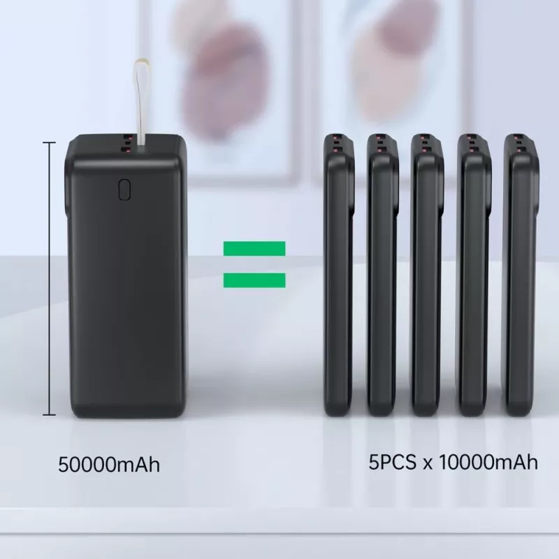 CHOETECH B732 Power Bank 50000 mAh 22.5W PD & QC - Schwarz