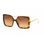 Chopard SCH334M560745 Damen Cat-Eye-Sonnenbrille, Goldener Metallrahmen, Braune Polycarbonat-Gläser, 56 mm