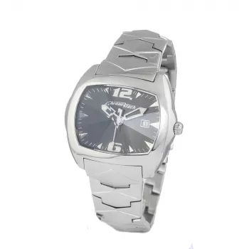 CHRONOTECH CT2188L-02M Herren Analog Quarzuhr 41mm Edelstahl Schwarzes Zifferblatt Silbernes Armband