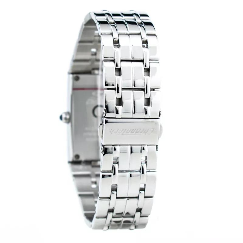 CHRONOTECH CT7017B-02M Unisex Quarz Analoguhr 30mm Edelstahl-Mesh-Armband