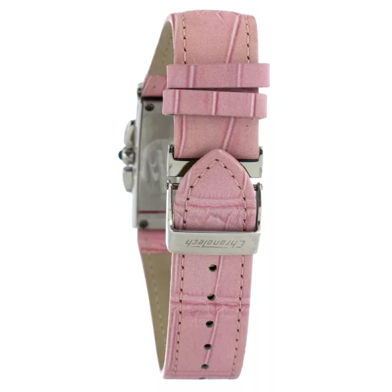 CHRONOTECH CT7018B-02S Damen Analog Quarzuhr 30mm Weißes Lederarmband