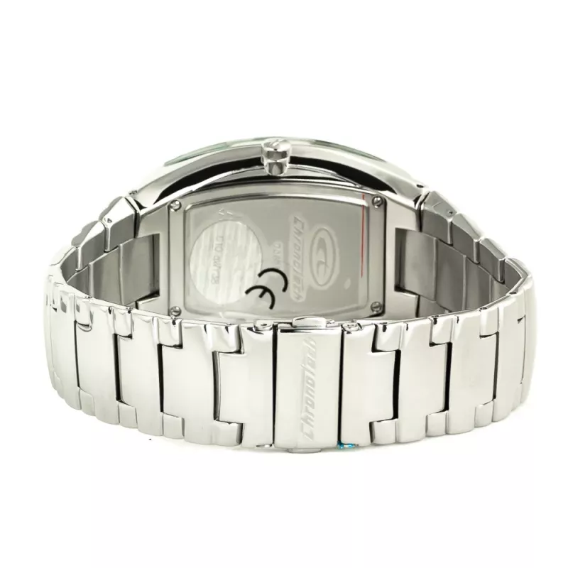 CHRONOTECH CT7065M-02M Herren Analog Quarz Uhr 36mm Edelstahl Schwarzes Zifferblatt Silbernes Armband