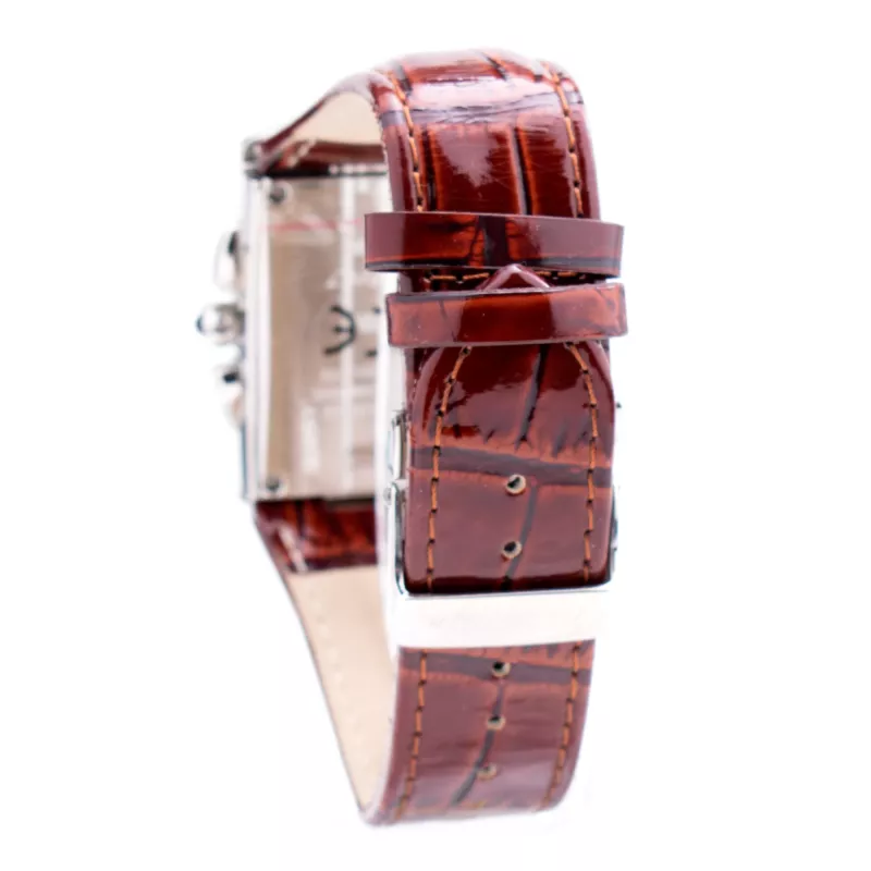 CHRONOTECH MAN CT7018M-03MT Analog-Quarz-Uhr 33mm Schwarzes Zifferblatt Lederarmband
