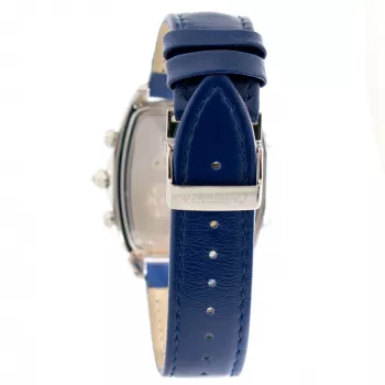 CHRONOTECH MAN CT7677M-03 45mm Analog-Quarz-Chronograph Uhr Schwarzes Zifferblatt Lederarmband