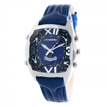 CHRONOTECH MAN CT7677M-03 45mm Analog-Quarz-Chronograph Uhr Schwarzes Zifferblatt Lederarmband