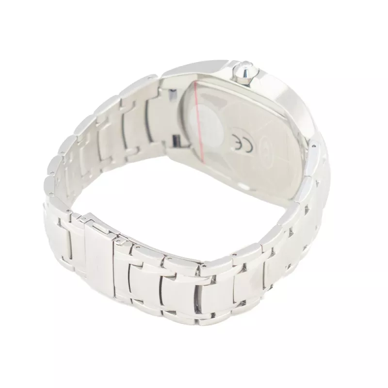 CHRONOTECH MAN CT7988M-65M Analog-Quarzuhr 41mm Edelstahl Schwarzes Zifferblatt Silbernes Milanaise-Armband