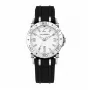 CHRONOTECH Herren RW0038 Analog Quarzuhr 39mm Edelstahlgehäuse Schwarzes Zifferblatt Schwarzes Lederarmband