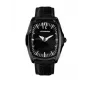 CHRONOTECH Herrenuhr CT7219M03 40mm Analog Quarz Edelstahl Schwarzes Zifferblatt Lederarmband