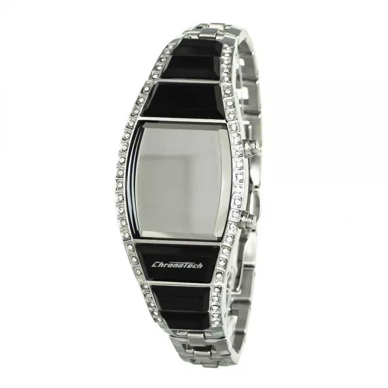 CHRONOTECH Woman CT7122LS-03M Quarz Analoguhr 28mm Silber Edelstahl
