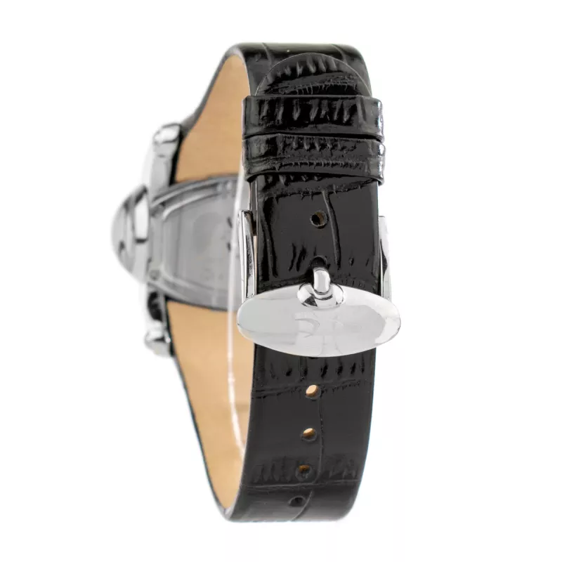 CHRONOTECH Woman CT7681M-30S Quarz-Analog-Armbanduhr 48mm schwarzes Zifferblatt Lederarmband