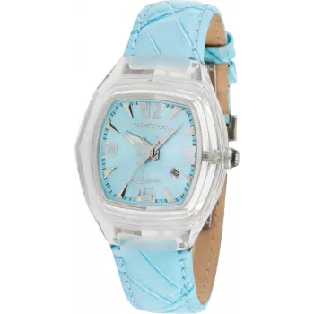 CHRONOTECH Damen Quarz Analog Uhr CT7888L-01 35mm Weiß Leder