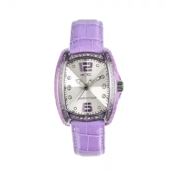 Chronotech Damenuhr RW0003 Analog Quarz Uhr 30mm Edelstahlgehäuse Weißes Zifferblatt Schwarzes Lederarmband