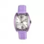 Chronotech Damenuhr RW0003 Analog Quarz Uhr 30mm Edelstahlgehäuse Weißes Zifferblatt Schwarzes Lederarmband