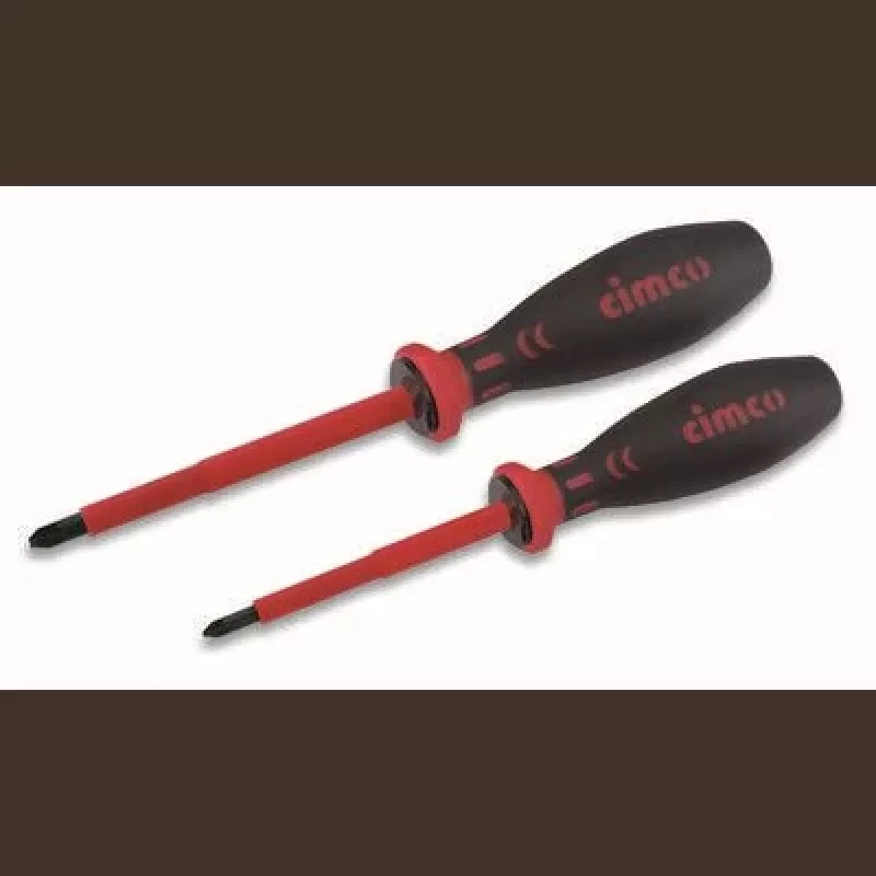 CIMCO 2-teiliges VDE-isoliertes Schraubendreher-Set mit Kombiprofil, 1000V AC/1500V DC, 290x80x25 mm 117750