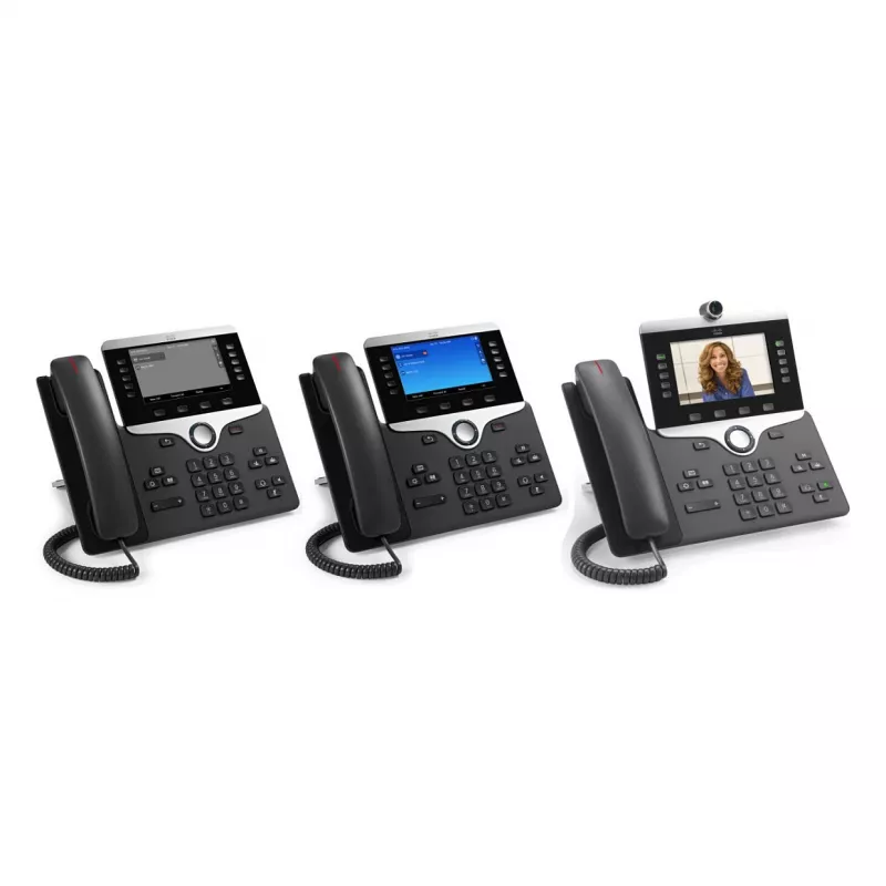 Cisco IP-Telefon 8851 – Charcoal VoIP-Tischtelefon mit SIP, Gigabit-Ethernet, Bluetooth und PoE