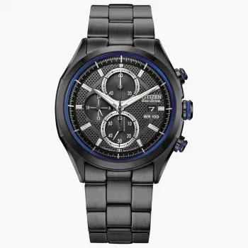 CITIZEN Eco-Drive Chronograph Edelstahl Uhr CA0438-52E 41mm