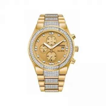 CITIZEN Eco-Drive Chronograph Edelstahl Uhr CA0752-66P 41mm