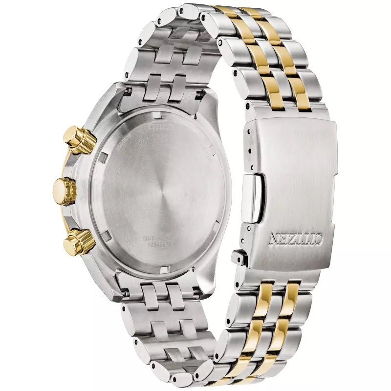 CITIZEN Eco-Drive Chronograph Uhr BL5564-55H 44mm Edelstahl graues Zifferblatt