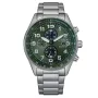 CITIZEN Eco-Drive Chronograph Uhr CA0770-72X 43mm Edelstahl grünes Zifferblatt Herren