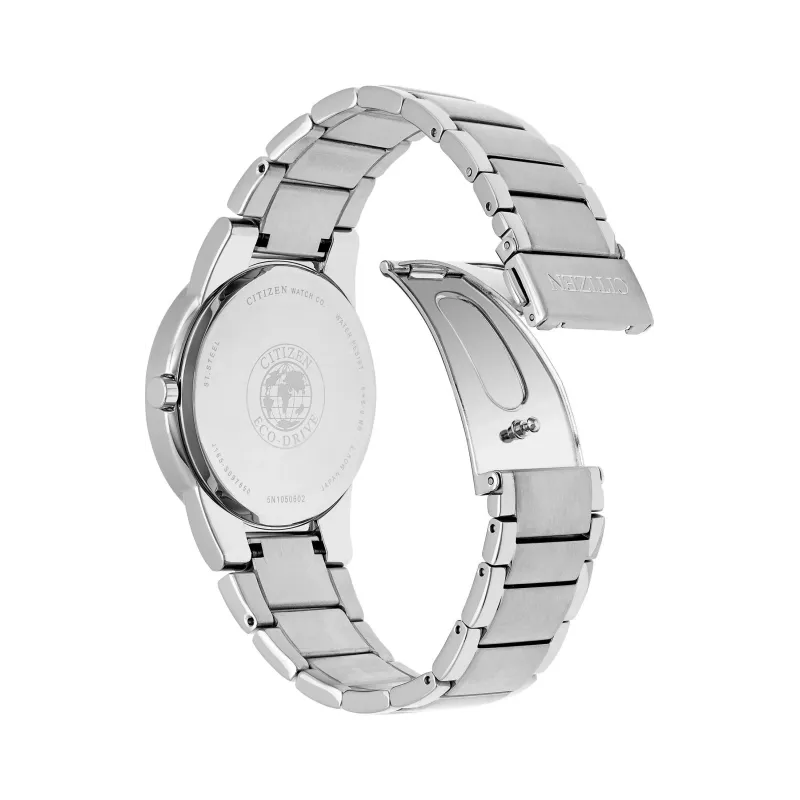 CITIZEN Eco-Drive Herrenuhr AU1060-51G 40mm Edelstahl schwarzes Zifferblatt