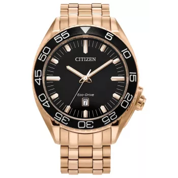 CITIZEN Eco-Drive Herrenuhr AW1773-55E 42mm Edelstahl Schwarzes Zifferblatt