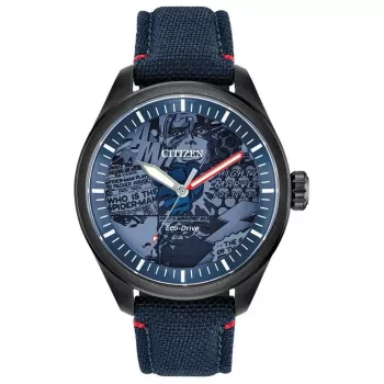 CITIZEN Eco-Drive Herrenuhr AW2037-04W 43mm Edelstahl braunes Leder grünes Zifferblatt