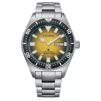 CITIZEN Herren Automatische Taucheruhr NY0120-52X 41mm Grünes Zifferblatt Edelstahl