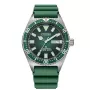 CITIZEN Herren Automatische Taucheruhr NY0121-09X 41mm Grünes Zifferblatt Kautschukband