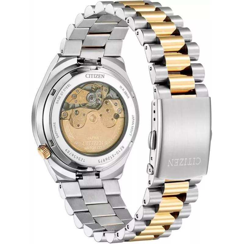 CITIZEN Herren Automatikuhr NJ0154-80H 40mm Edelstahl graues Zifferblatt