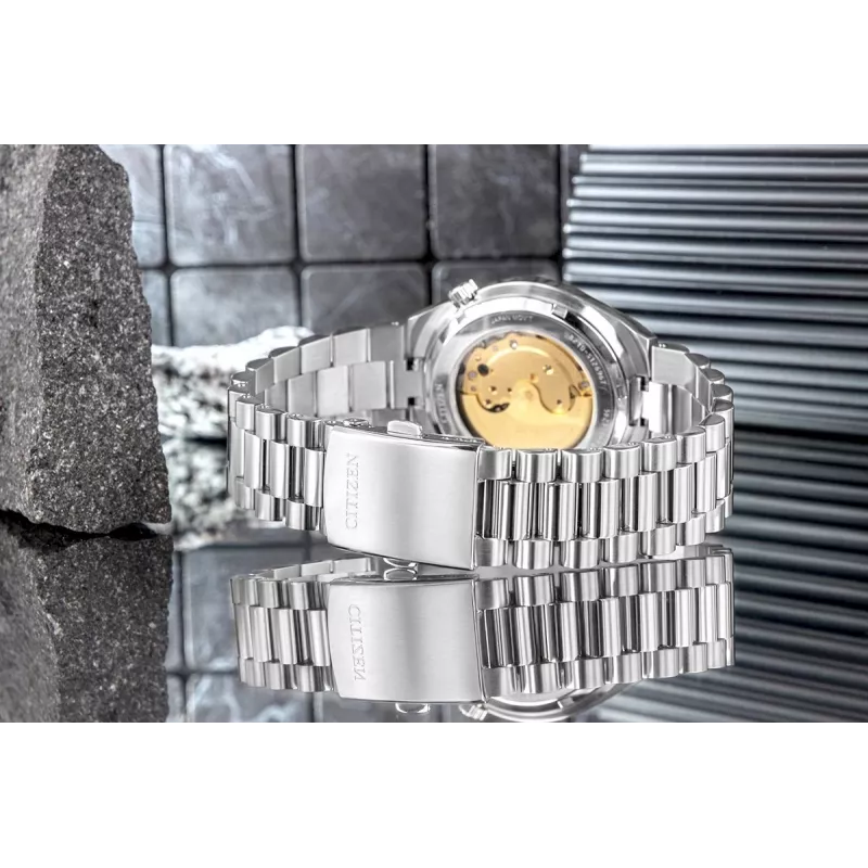 CITIZEN Herren Automatikuhr NJ0159-86X 40mm Gold-Ton Edelstahl Grünes Zifferblatt