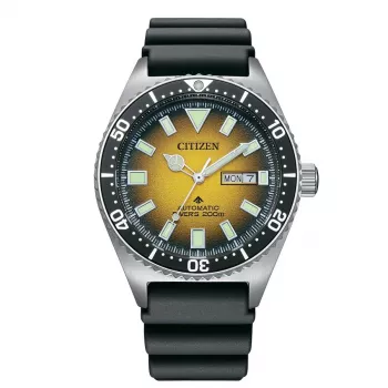 CITIZEN Herren Automatikuhr NY0120-01X 41mm Schwarzes Zifferblatt Schwarzes Kautschukband