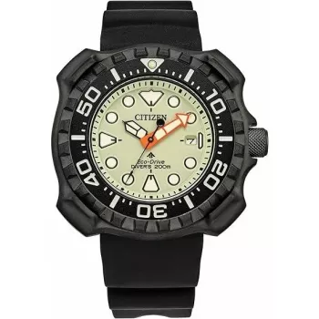 CITIZEN Herren Eco-Drive Taucheruhr BN0227-25X 47mm Schwarz ionenplattierter Edelstahl und Polyurethan-Armband
