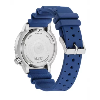 CITIZEN Promaster Diver Eco-Drive Herrenuhr BN0168-06L 44mm Blaues Zifferblatt Blaues Polyurethanband