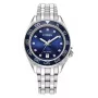 CITIZEN Damen Eco-Drive Edelstahl Uhr FE6160-57L 35,4mm Blaues Zifferblatt
