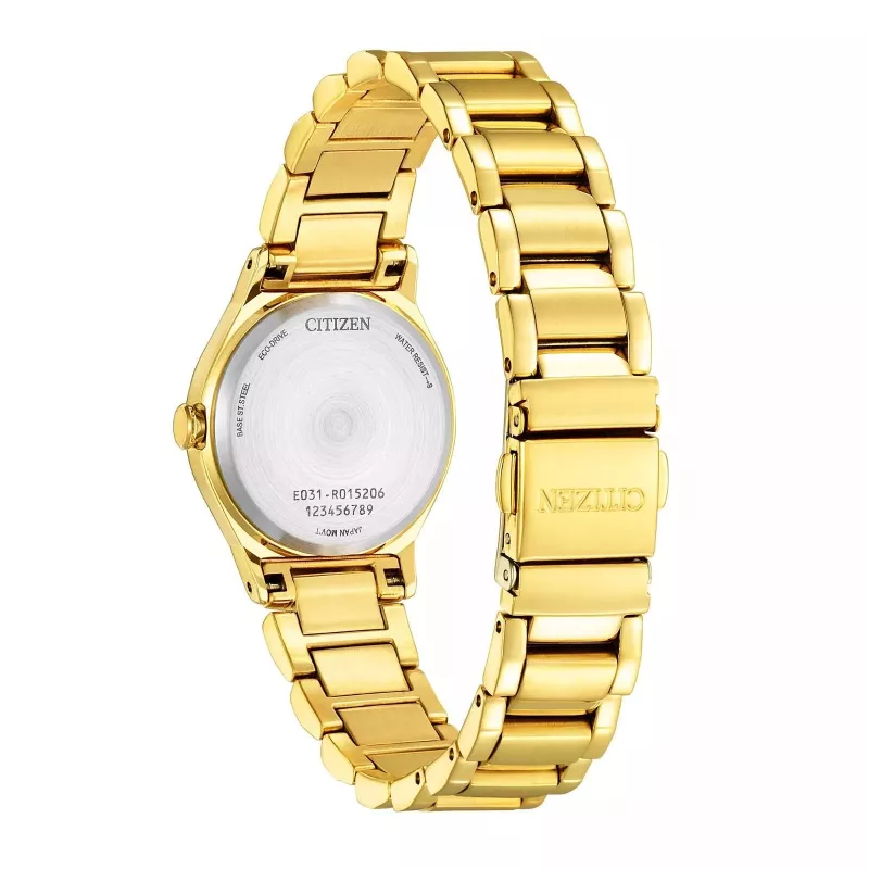 CITIZEN Damen Eco-Drive Uhr EM0737-58E 28mm Edelstahl Diamant Lünette