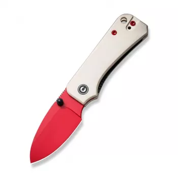 CIVIVI Baby Banter Faltmesser Elfenbein G10 Griff Roter Liner Nitro-V Klinge