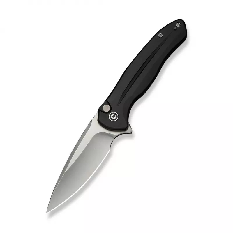 CIVIVI Button Lock Kitefin Folding Knife Black Aluminum 14C28N