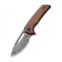 CIVIVI Odium Damascus Klappmesser, 2,65 Zoll Damascus Drop-Point-Klinge, schwarzer G10-Griff, Liner Lock, EDC-Taschenmesser von Ferrum Forge