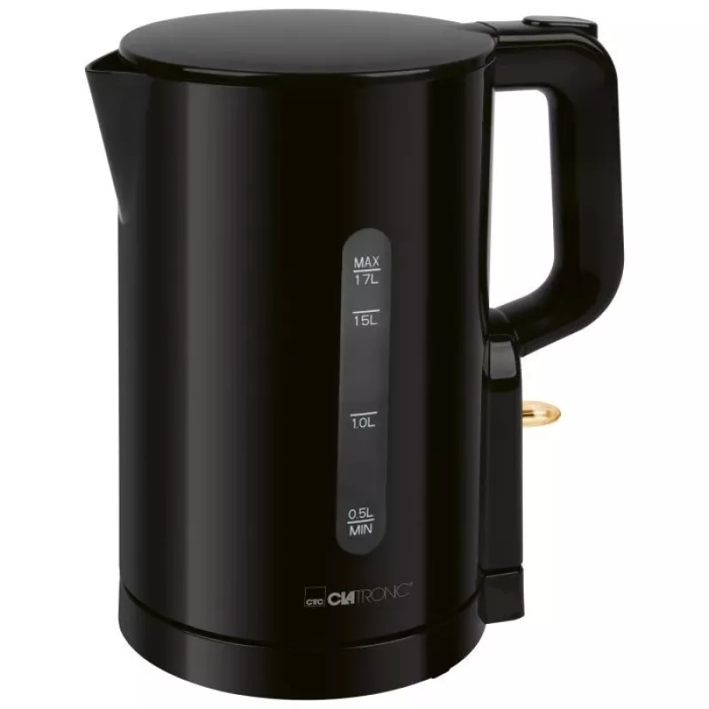 Clatronic WK 3835 Kabelloser Wasserkocher 1,7 l 2200 W Schwarz Kunststoff