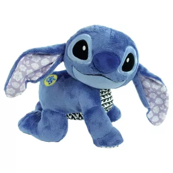 Clementoni Disney Baby Stitch We Crawl Together Plüschtier, Blau, 25 cm, ab Geburt