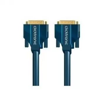 CLICKTRONIC DVI-D Dual Link Kabel 2m – Vergoldet, Doppelt Geschirmt, WQXGA 2560x1600