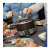 Cloer 6679 Elektrisches Fondue-Set 1000W Schwarz Edelstahltopf 8 Gabeln