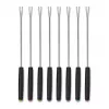 Cloer 6679 Elektrisches Fondue-Set 1000W Schwarz Edelstahltopf 8 Gabeln