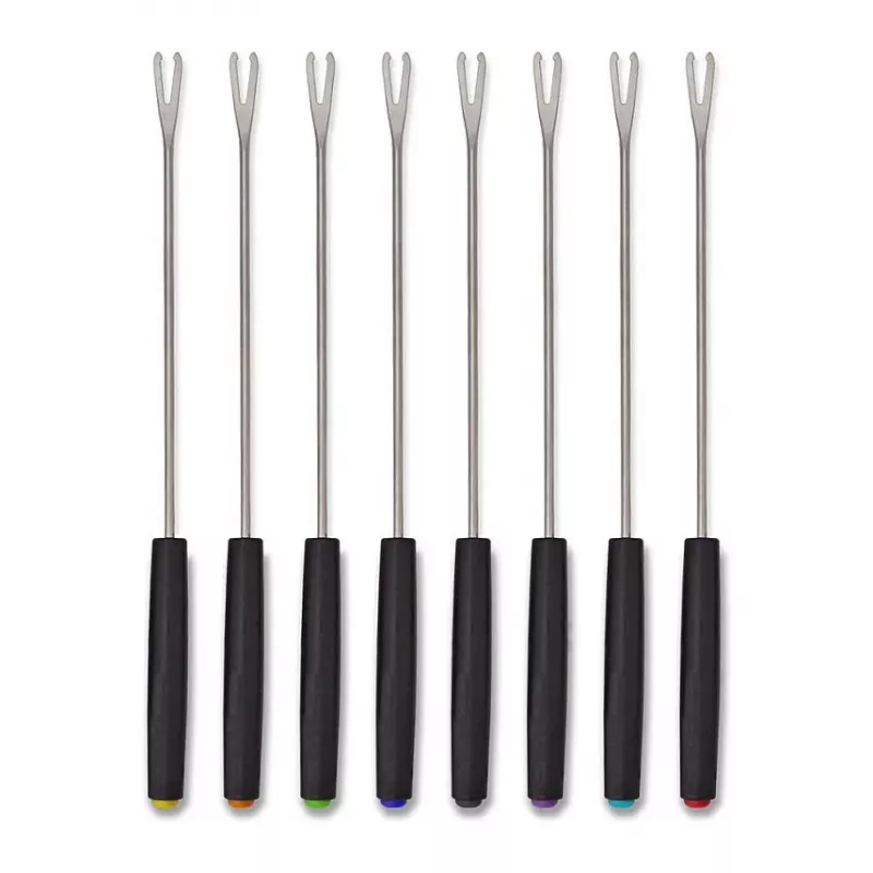 Cloer 6679 Elektrisches Fondue-Set 1000W Schwarz Edelstahltopf 8 Gabeln