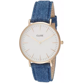 CLUSE La Bohème Quarzuhr 38mm Edelstahl Gold Mesh